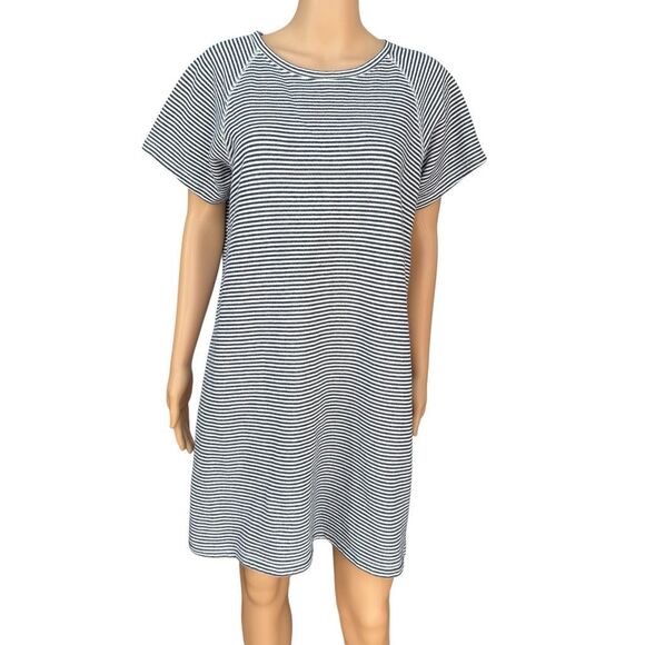 J. Crew Women's shift Dress Striped Short Sleeve size XL cotton blend - Picture 1 of 7